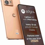 Motorola Edge 60 Pro Pantone Peach Fuzz, 12GB RAM, 256GB Storage | 6.7" Curved AMOLED | 50MP Triple | 50MP Selfie | 6000mAh | 90W & 15W Wireless | Dimensity 8350 | IP68/IP69 Rated