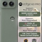 Motorola Edge 60 Pro Pantone Shadow, 12GB RAM, 256GB Storage | 6.7" Curved AMOLED | 50MP Triple | 50MP Selfie | 6000mAh | 90W & 15W Wireless | Dimensity 8350 | IP68/IP69 Rated