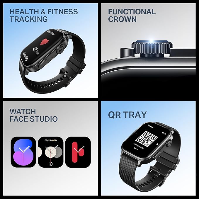 boAt New Launch Storm Infinity Max, 20 Days Maximum Battery, Biggest Battery Capacity Ever! 2.01" (5.1cm) Display, Functional Crown, AI Nudges, BT Calling, Smart Watch for Men & Women (Active Black) - Image 3