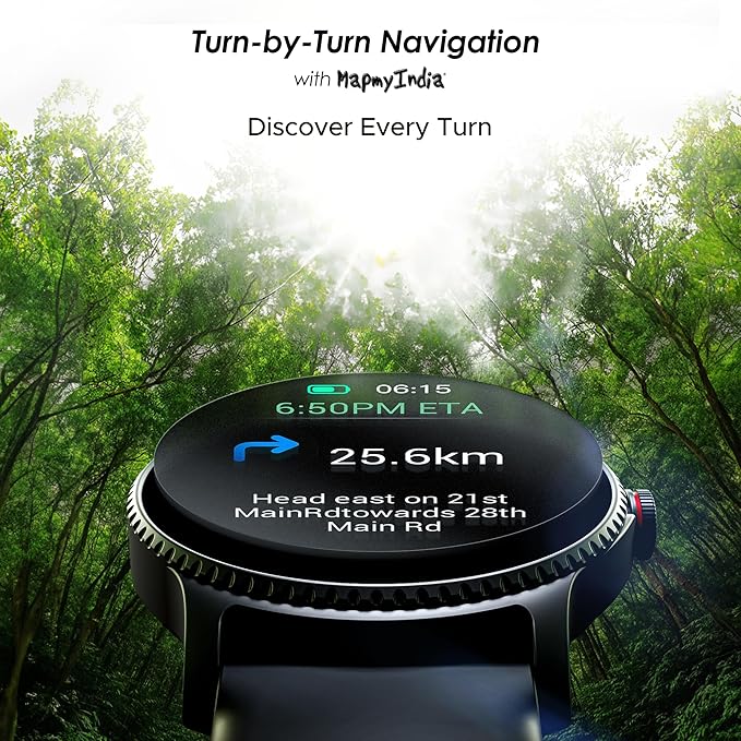 boAt Lunar Discovery w/ 1.39" (3.5 cm) HD Display, Turn-by-Turn Navigation, DIY Watch Face Studio, Bluetooth Calling, Emergency SOS, QR Tray, Smart Watch for Men & Women(Active Blue) - Image 3