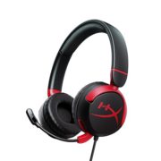 HyperX Cloud Mini – Wireless Headset Compatible with PC, Chromebook, Nintendo Switch, PlayStation Controllers, Xbox Controllers, Phones, Laptops, Tablets, Tuck-Away Boom Mic, 3.5mm Jack, Black & Red