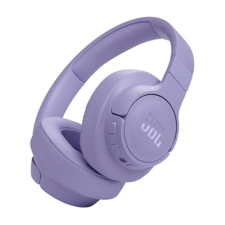 JBL Tune 770NC Wireless Over Ear ANC Headphones with Mic, Upto 70 Hrs Battery, Speed Charge : 5 min Charge Gives up to 3H of Playback, Google Fast Pair, Dual Pairing, BT 5.3 (Purple)